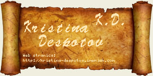 Kristina Despotov vizit kartica